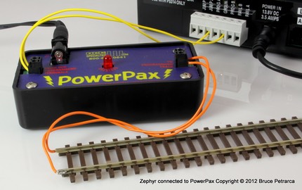PowerPax connected to Digitrax Zephyr